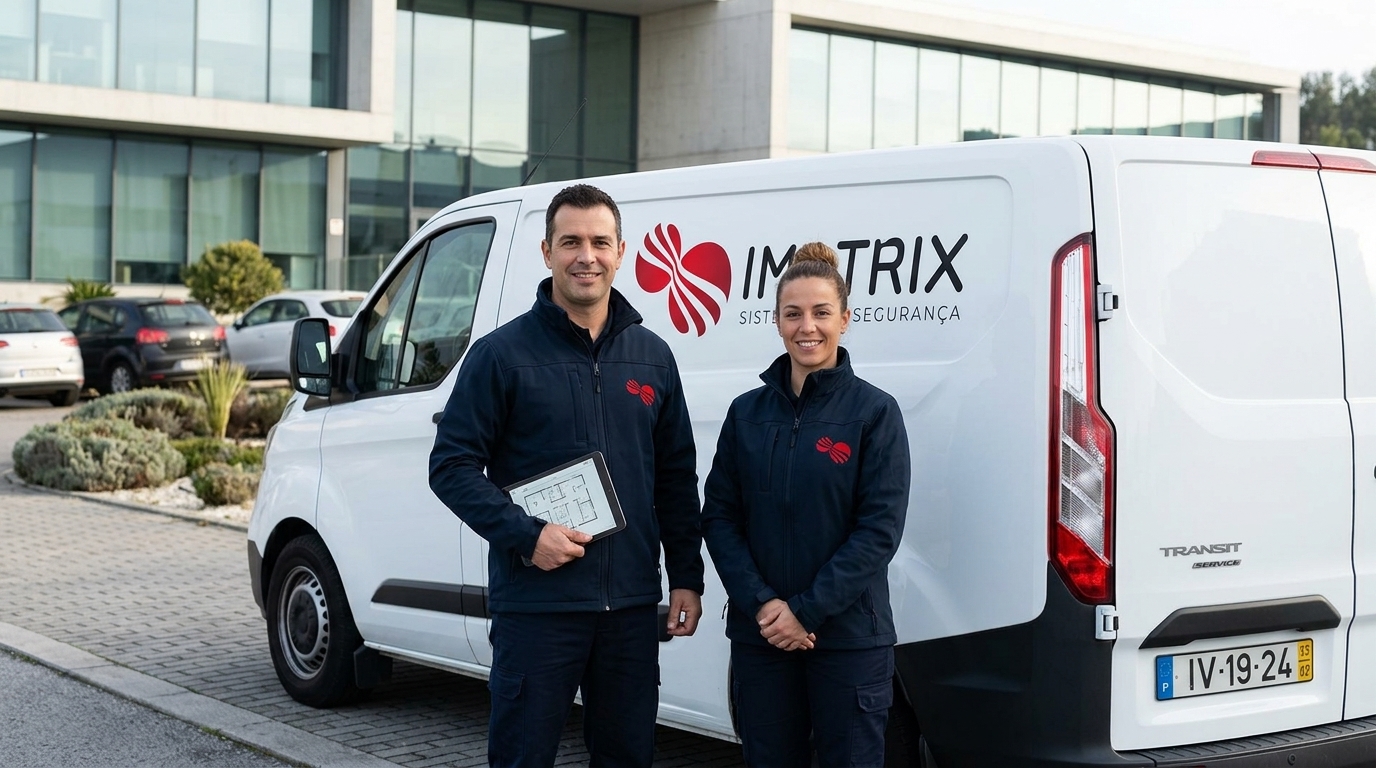 Equipa técnica e viaturas de intervenção da IMatrix